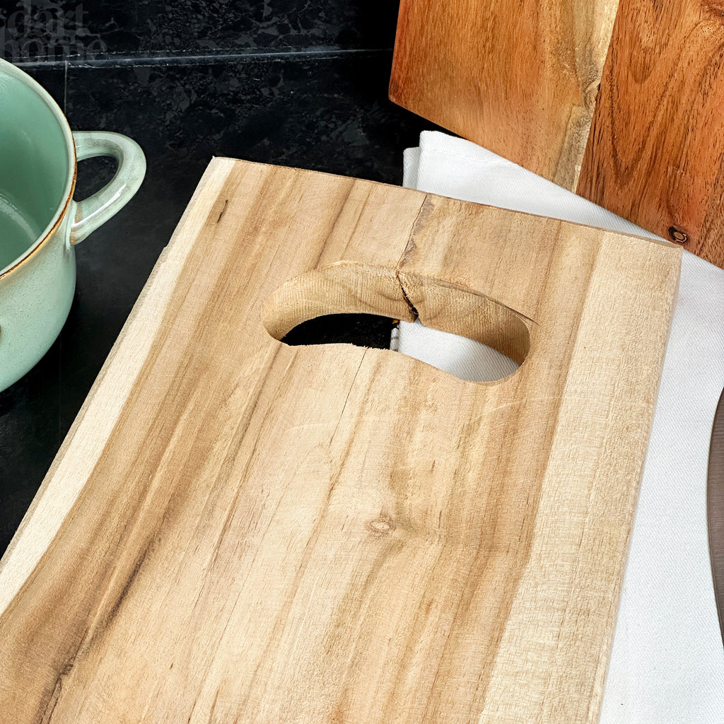 Rustic Teak Chopping Board With Handle