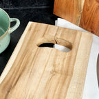 Rustic Teak Chopping Board With Handle