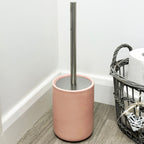 Matt Pink Toilet Brush With Pet Cover