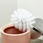Matt Pink Toilet Brush With Pet Cover