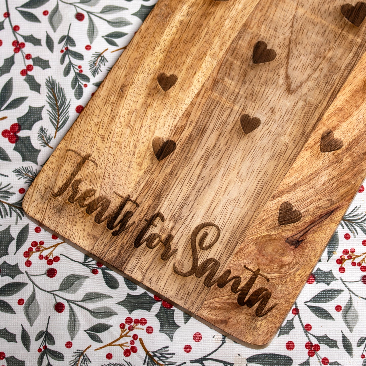 Santas Treat Mango Wood Serving Board