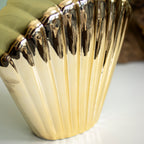 Chrome Gold Ceramic Shell Vase