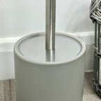Matt Grey Toilet Brush With Pet Cover