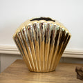 Chrome Gold Ceramic Shell Vase