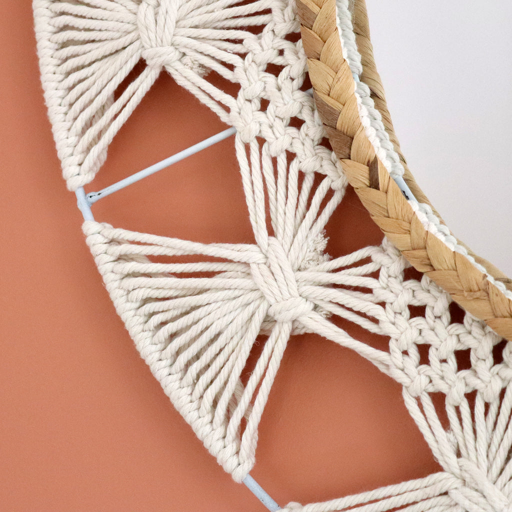 Bohemian Round Macrame Wall Mirror