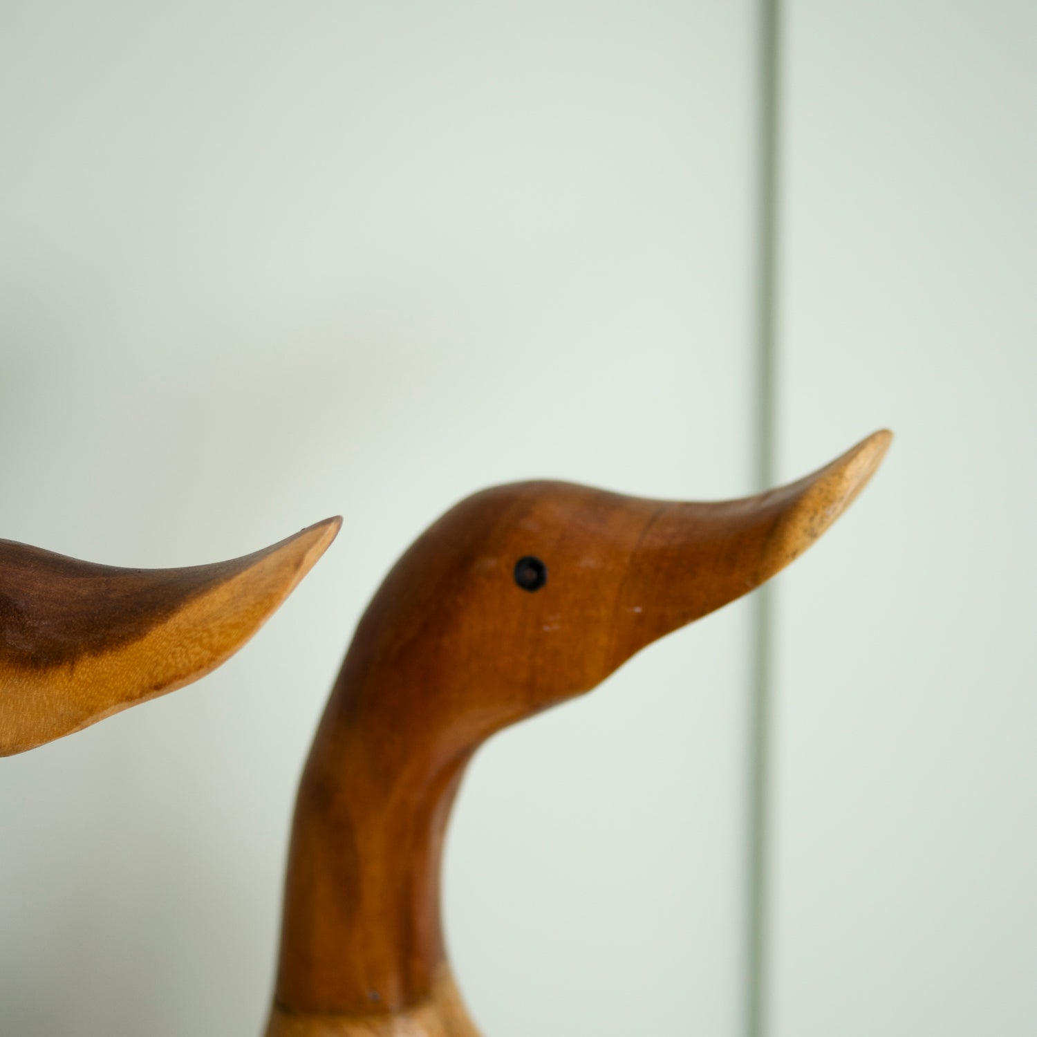 Set Of 3 Large Teak Duck Sculptures