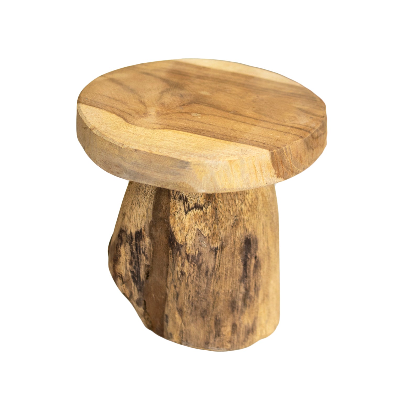 Teak Wood Mushroom Plant Pot Stand