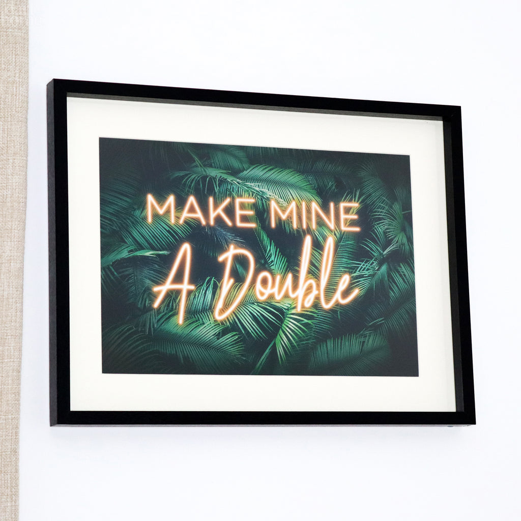 Tropical Make Mine A Double Neon Wall Art