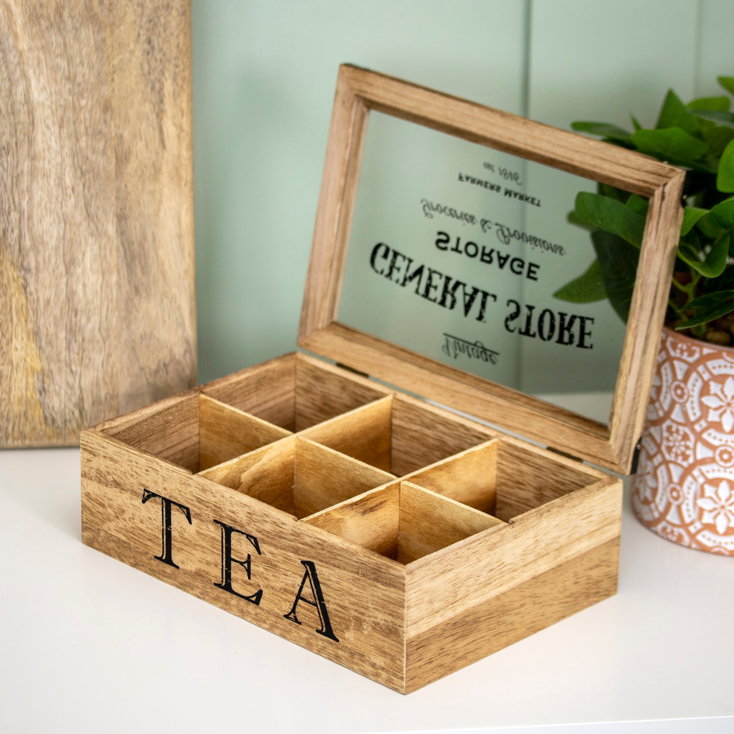 General Store 6 Compartment Tea Box