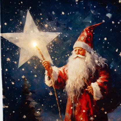 Light Up St Nicholas With Star Fabric Wall Hanger