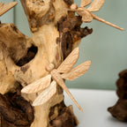 Bienenstock-Skulptur aus Teakholzwurzeln