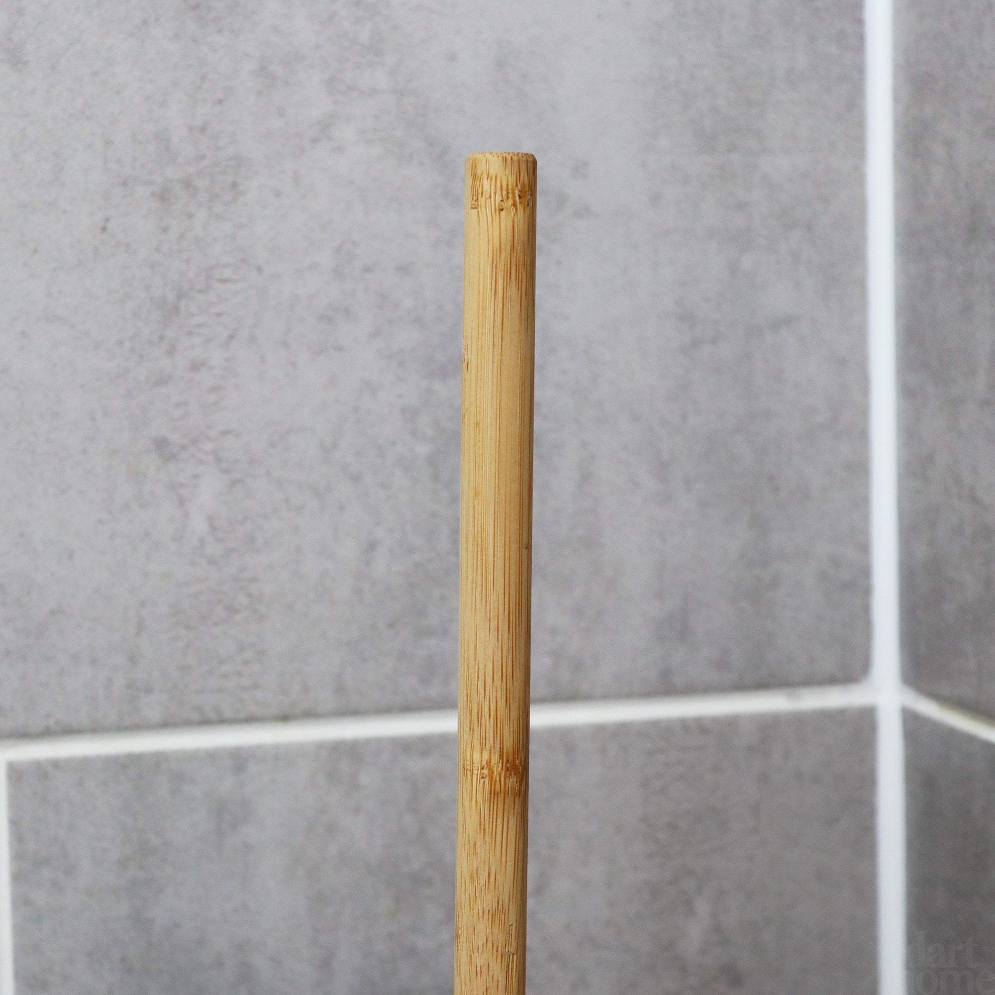 5 Piece Black And Bamboo Bathroom Set