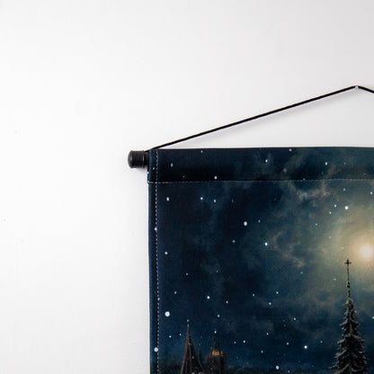 Light Up Victorian Village Fabric Wall Hanger