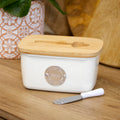 Typhoon Retro Cream Butter Dish & Spatula Set