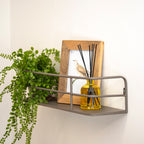 Industrial Grey Metal Wall Shelf