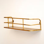Industrial Gold Metal Wall Shelf