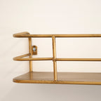 Industrial Gold Metal Wall Shelf