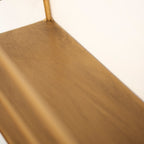 Industrial Gold Metal Wall Shelf