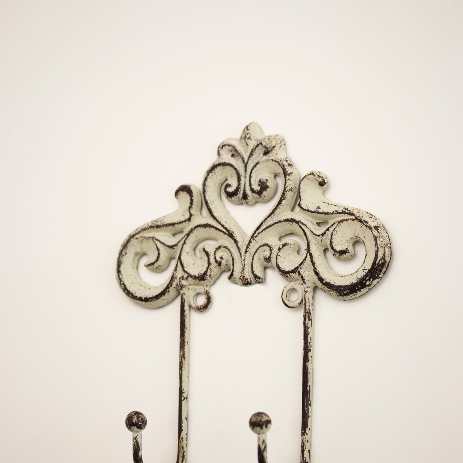 Cast Iron Love Heart Lattice Double Hook