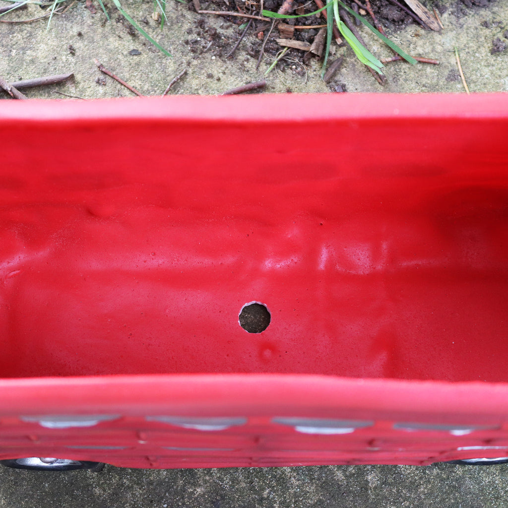 Resin Red London Bus Planter
