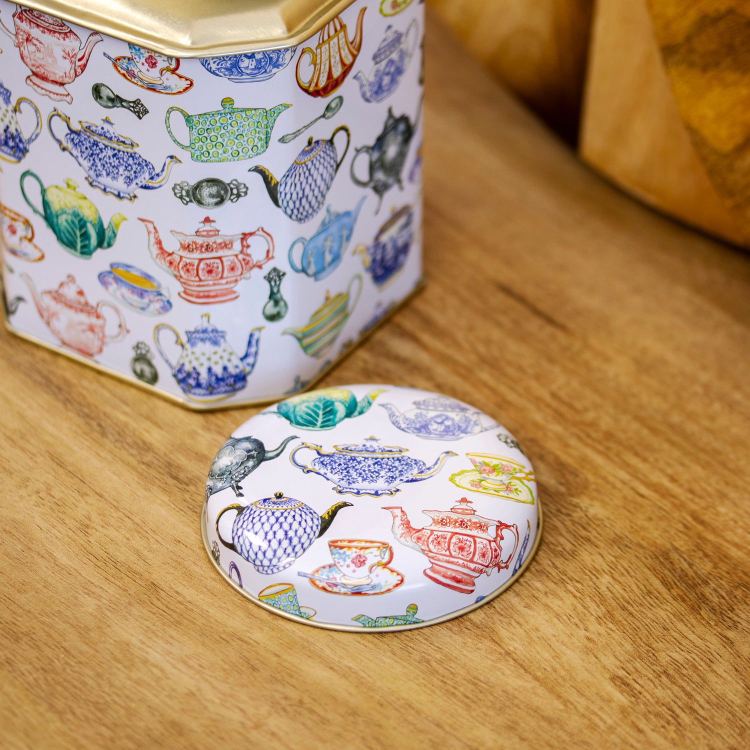 Colour Teapots Corner Cut Dome Storage Caddy