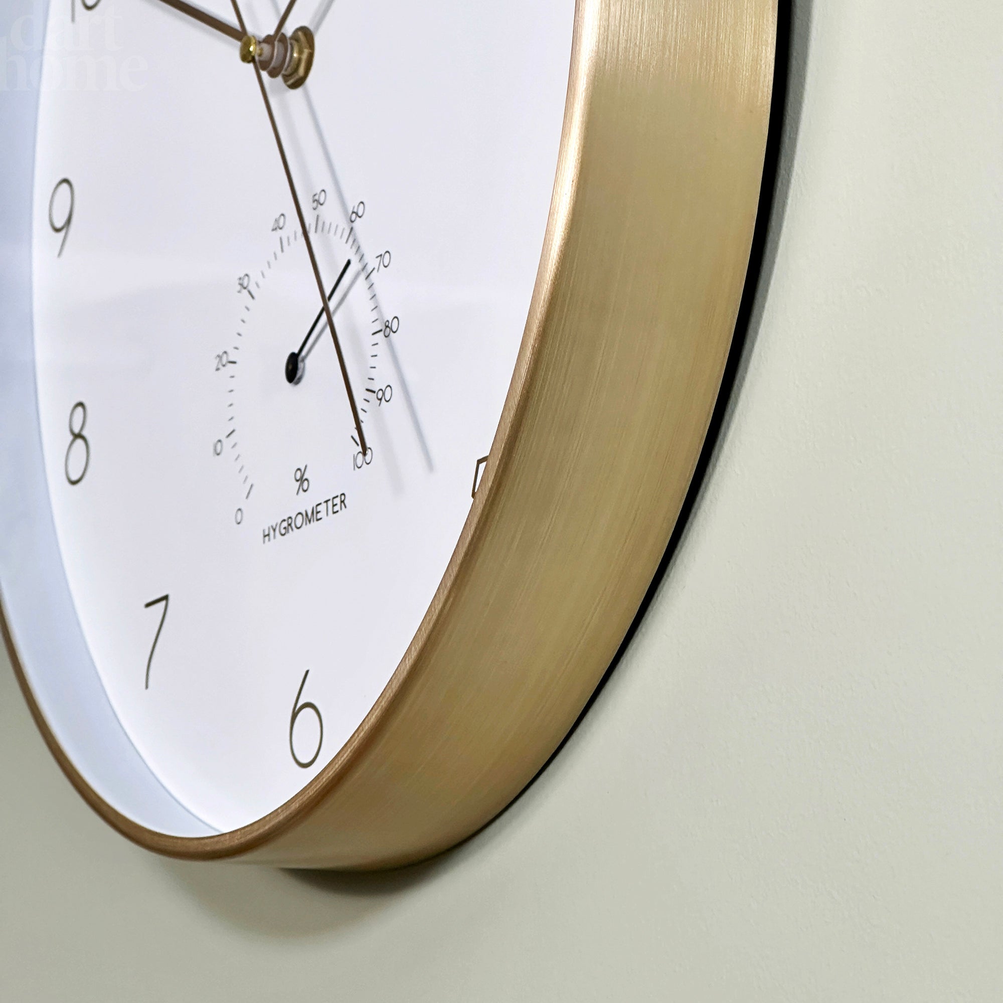 White And Gold Oval Wall Clock