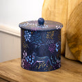 Midnight Blue Leopard Storage Tin