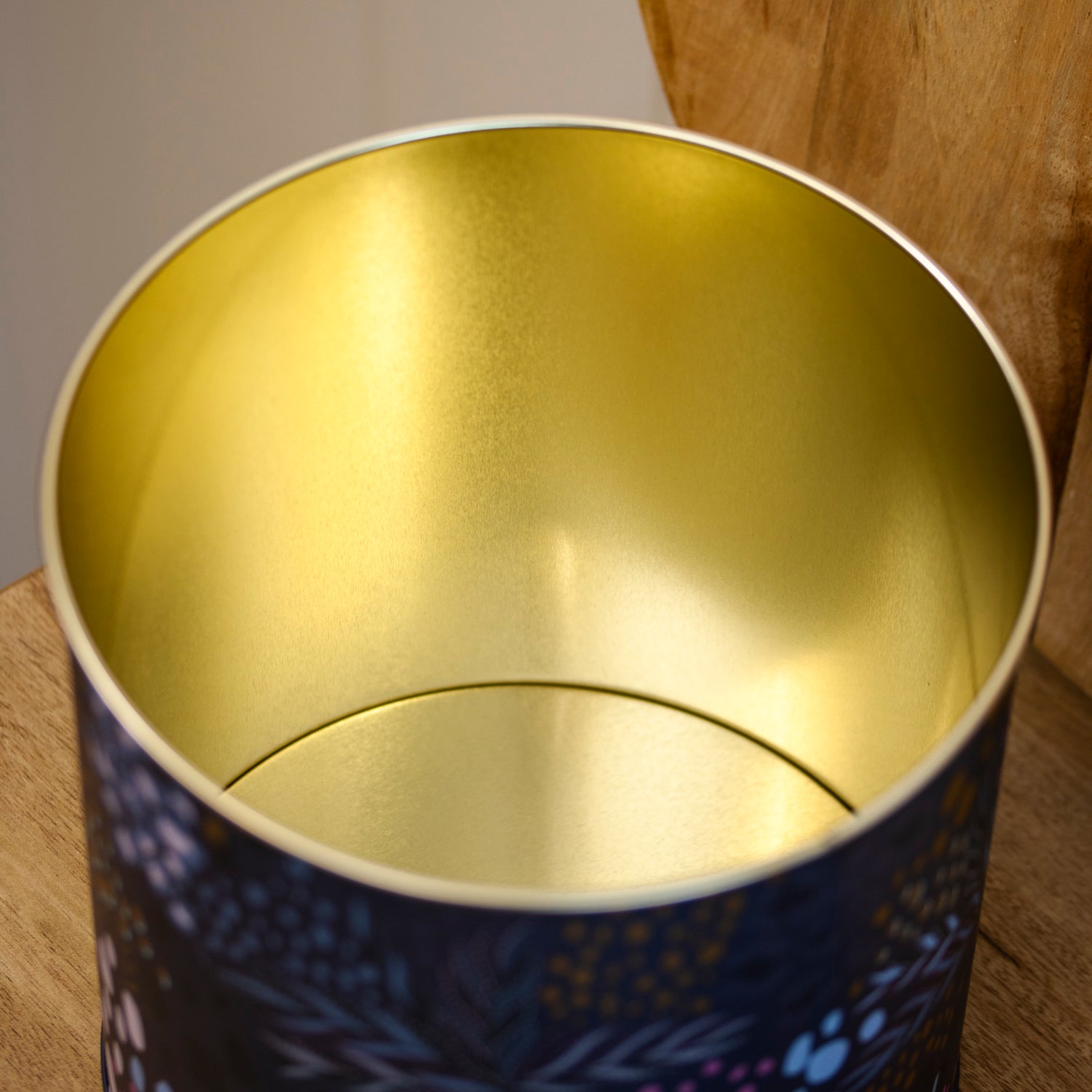 Midnight Blue Leopard Storage Tin
