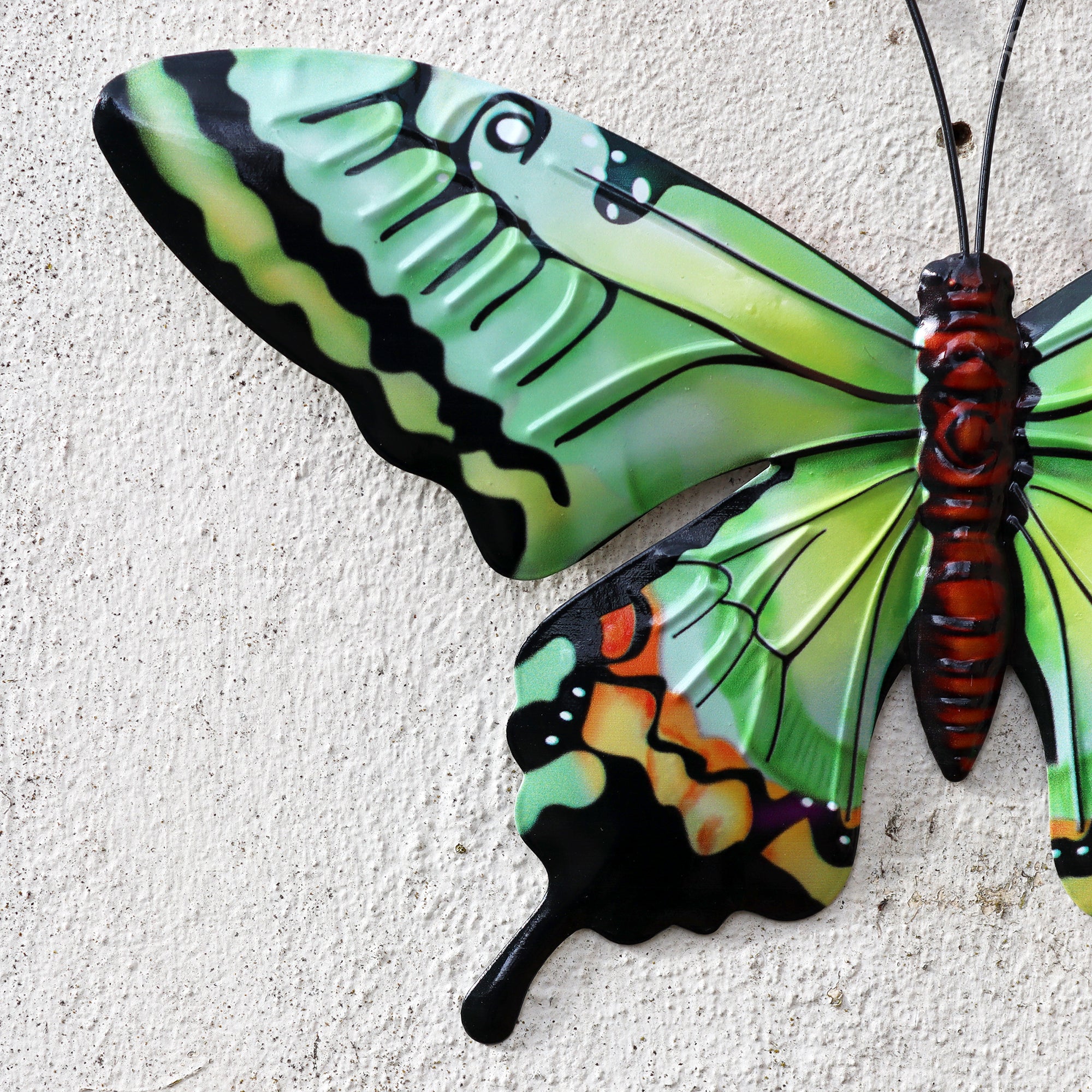 Metal Green Butterfly Wall Art