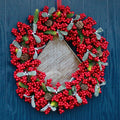 Red Berry And Leaf Christmas Wreath