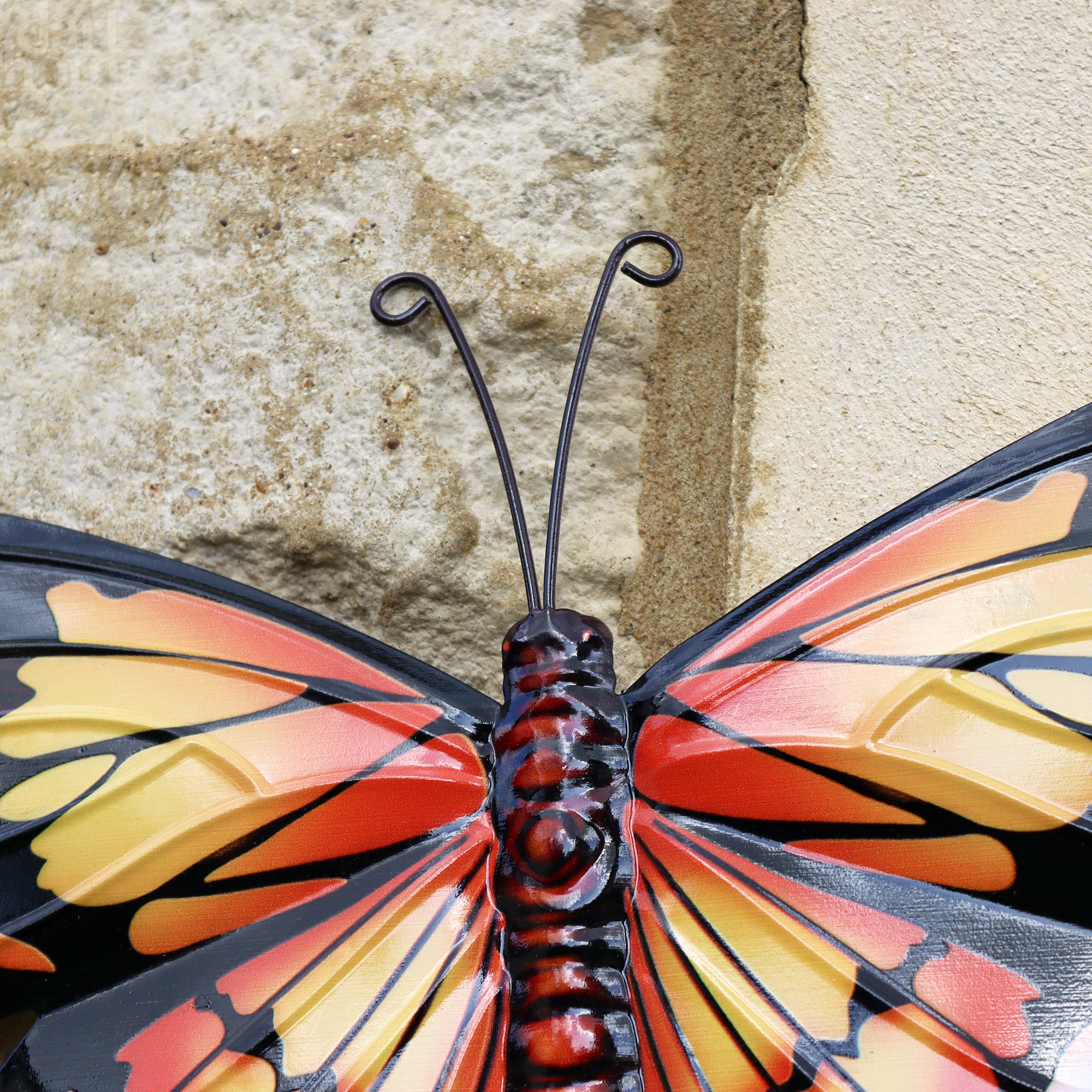 Metal Orange Butterfly Wall Art