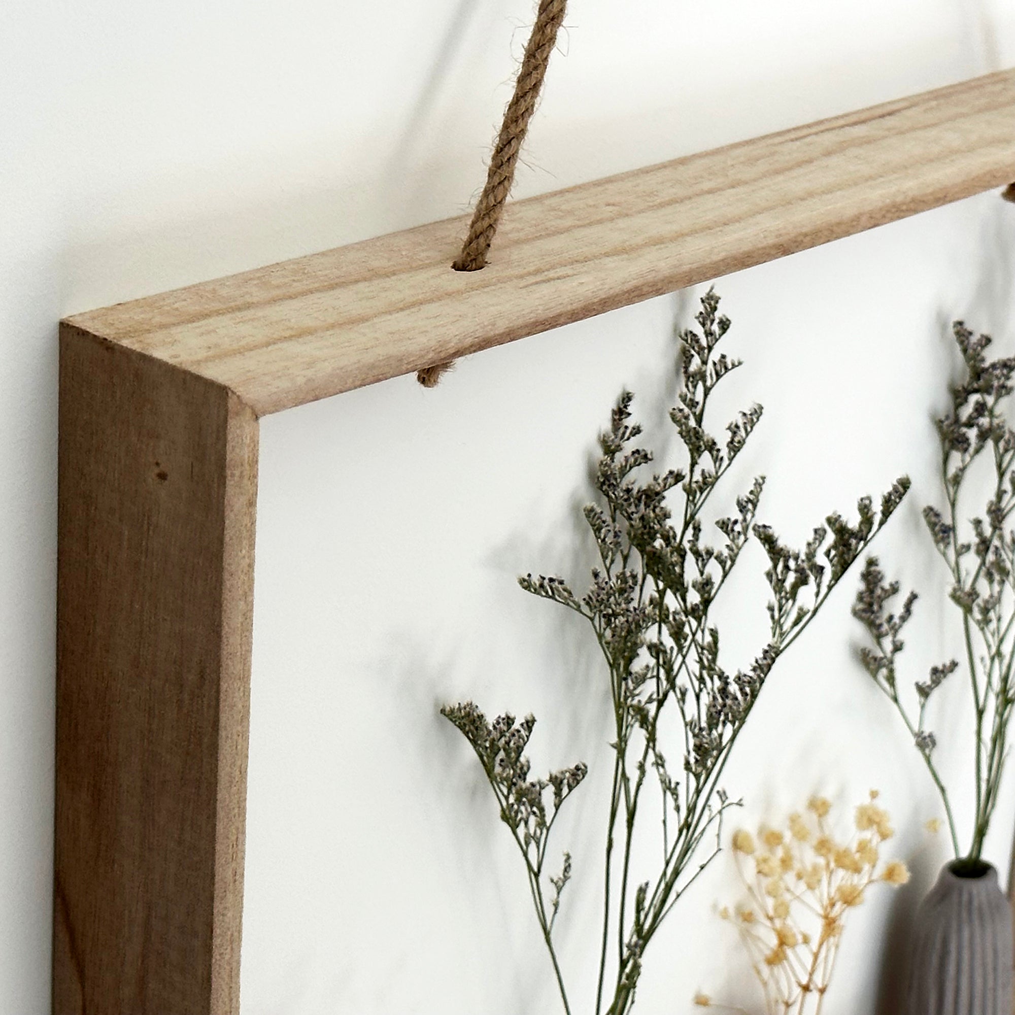 Framed Rustic Dried Flower Vases