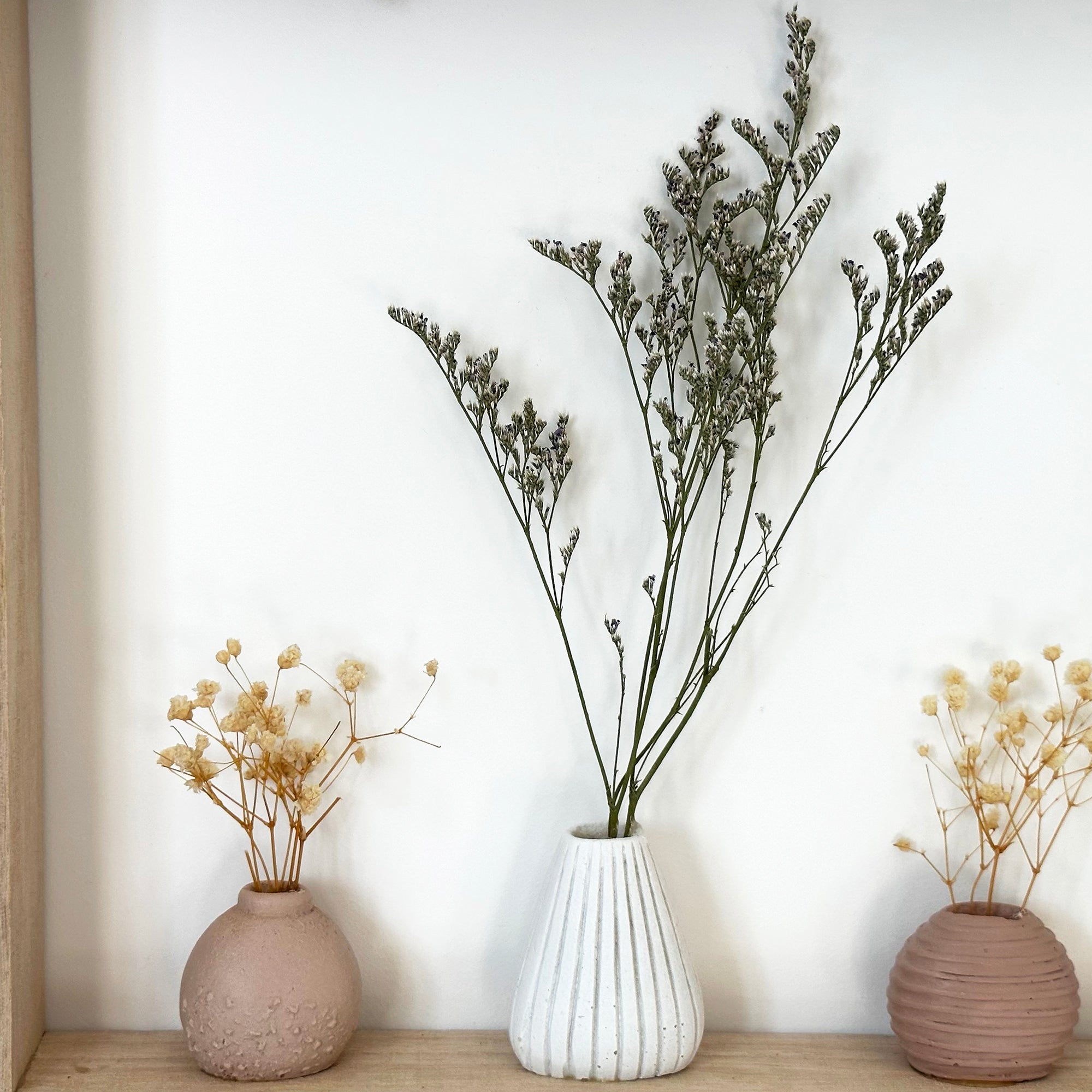 Framed Rustic Dried Flower Vases
