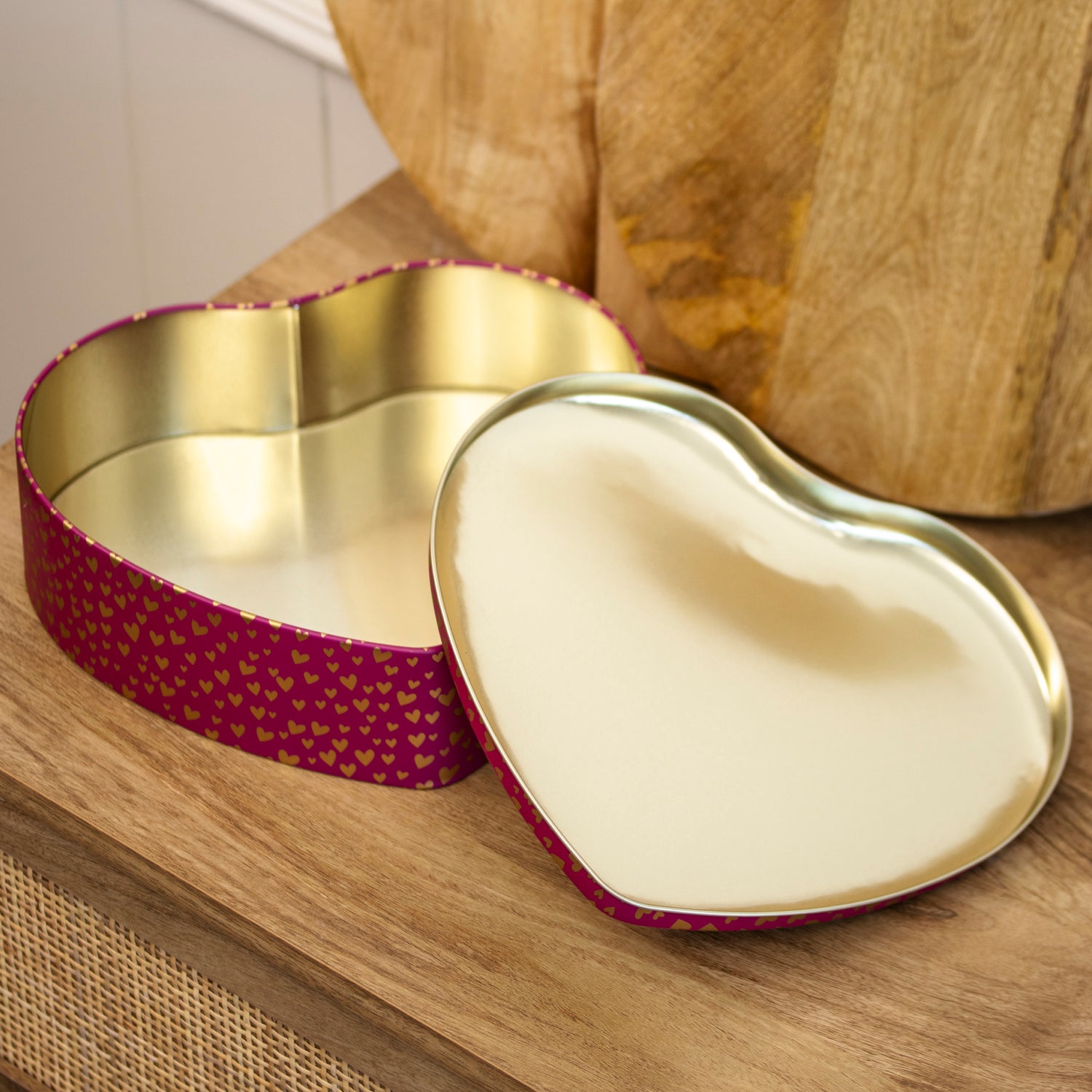 Fuschia Pink Love Heart Love You Millions Storage Tin