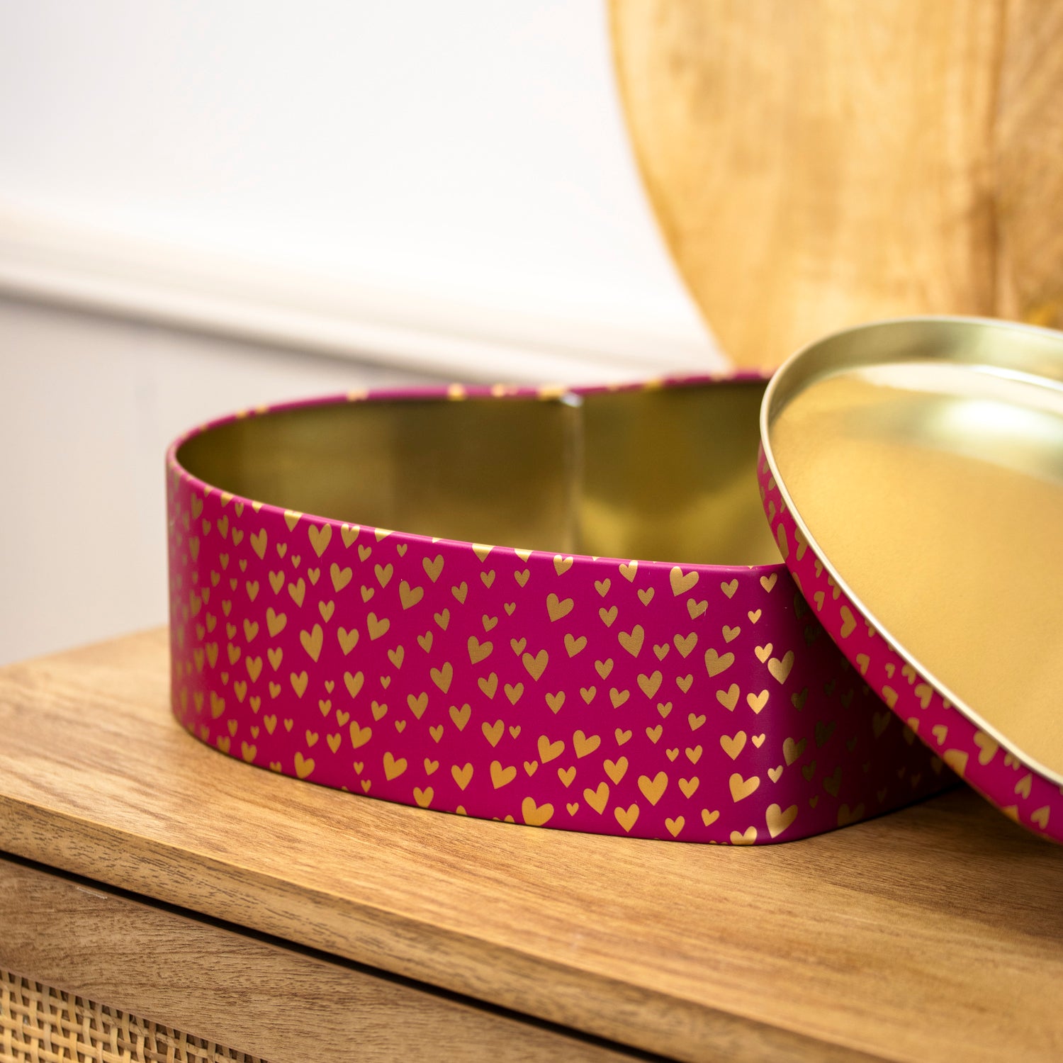 Fuschia Pink Love Heart Love You Millions Storage Tin