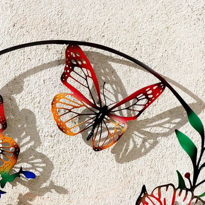 Colourful Floral Butterfly Garden Wall Art