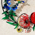 Colourful Floral Butterfly Garden Wall Art