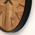 Brown & Black Herringbone Wall Clock