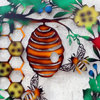 Colourful Floral Bee Hive Wall Art