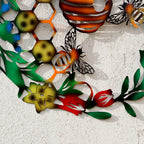 Colourful Floral Bee Hive Wall Art