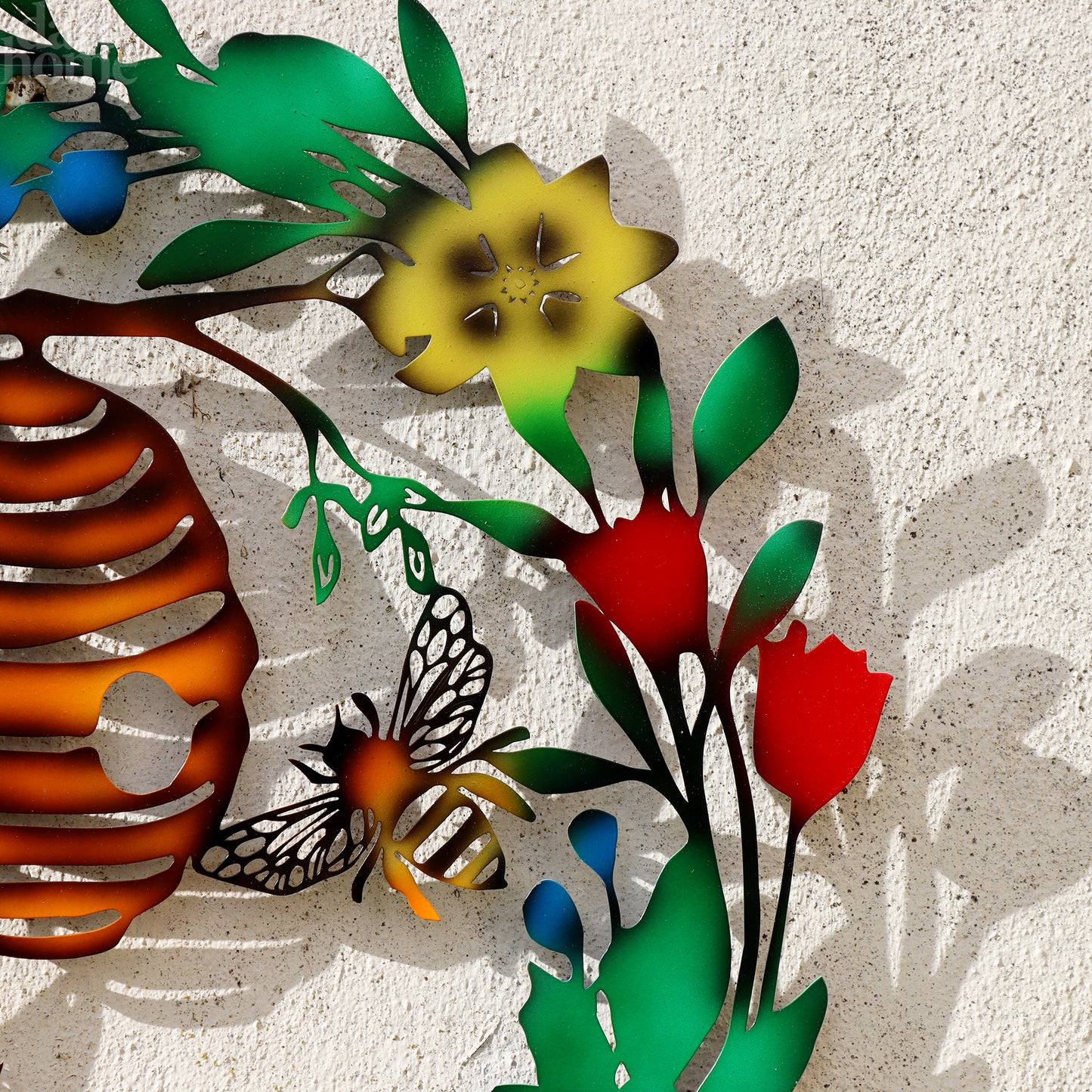 Colourful Floral Bee Hive Wall Art