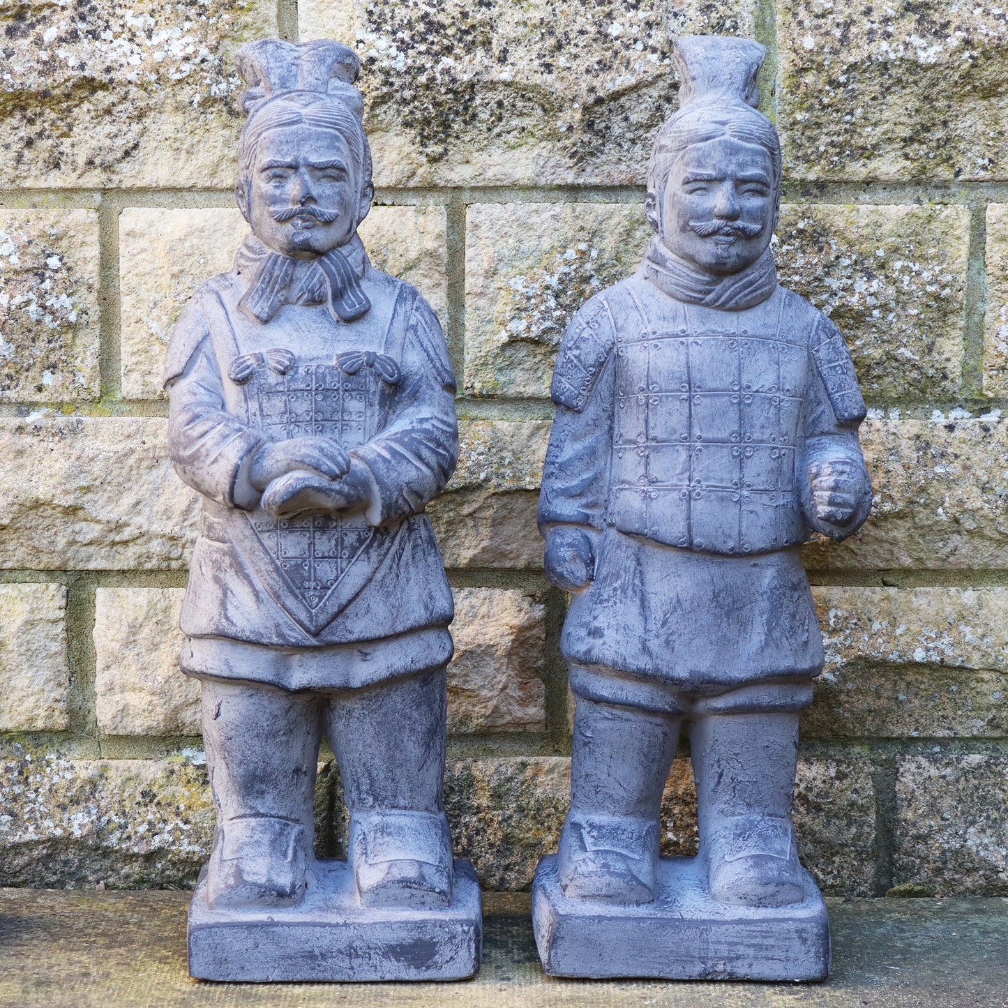 Set Of 2 Terracotta Army Warrior Statues