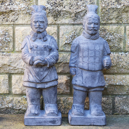 Set Of 2 Terracotta Army Warrior Statues