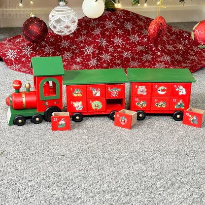 Red Train Adventskalender mit 24 Schubladen