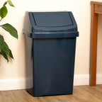 Navy Blue Plastic Swing Bin