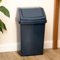 Navy Blue Plastic Swing Bin