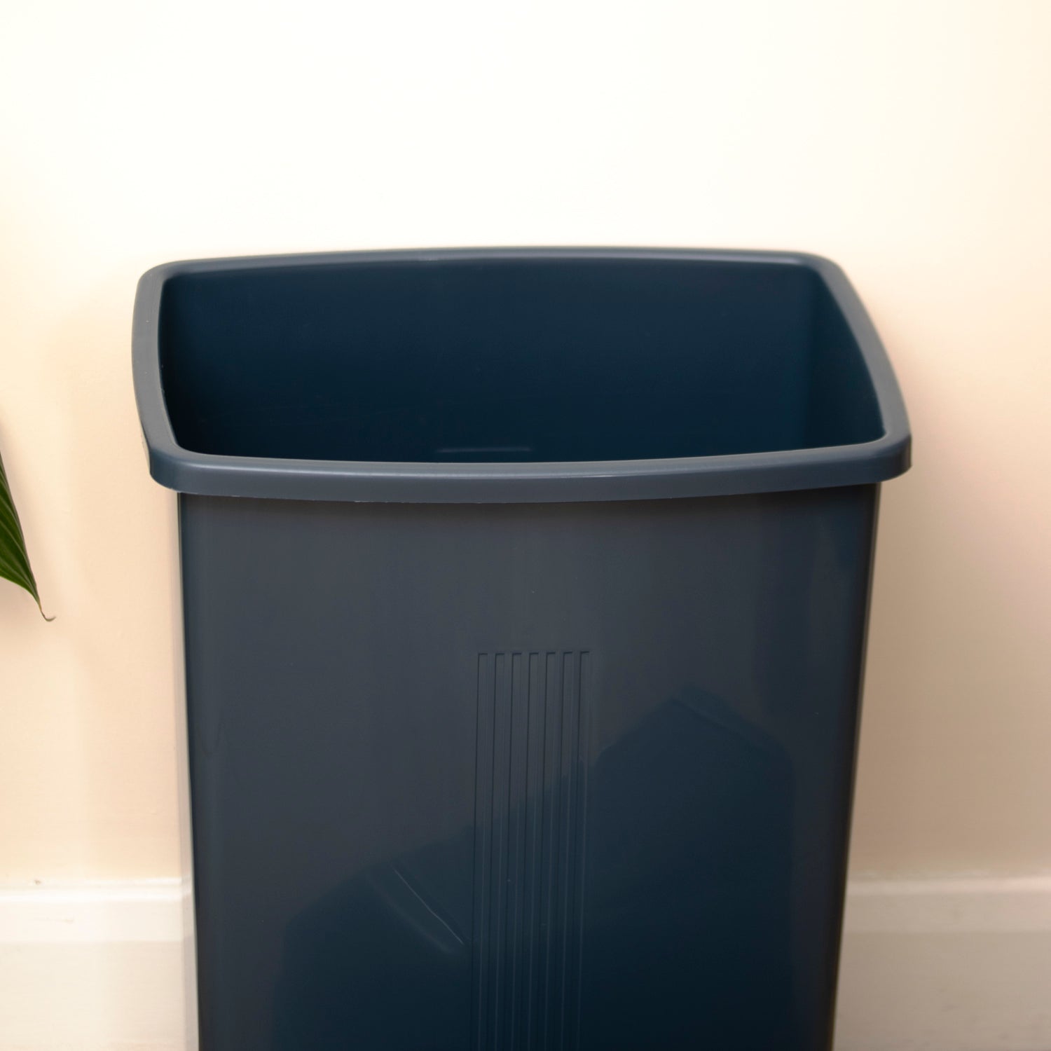 Navy Blue Plastic Swing Bin