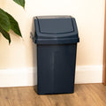 Navy Blue Plastic Swing Bin