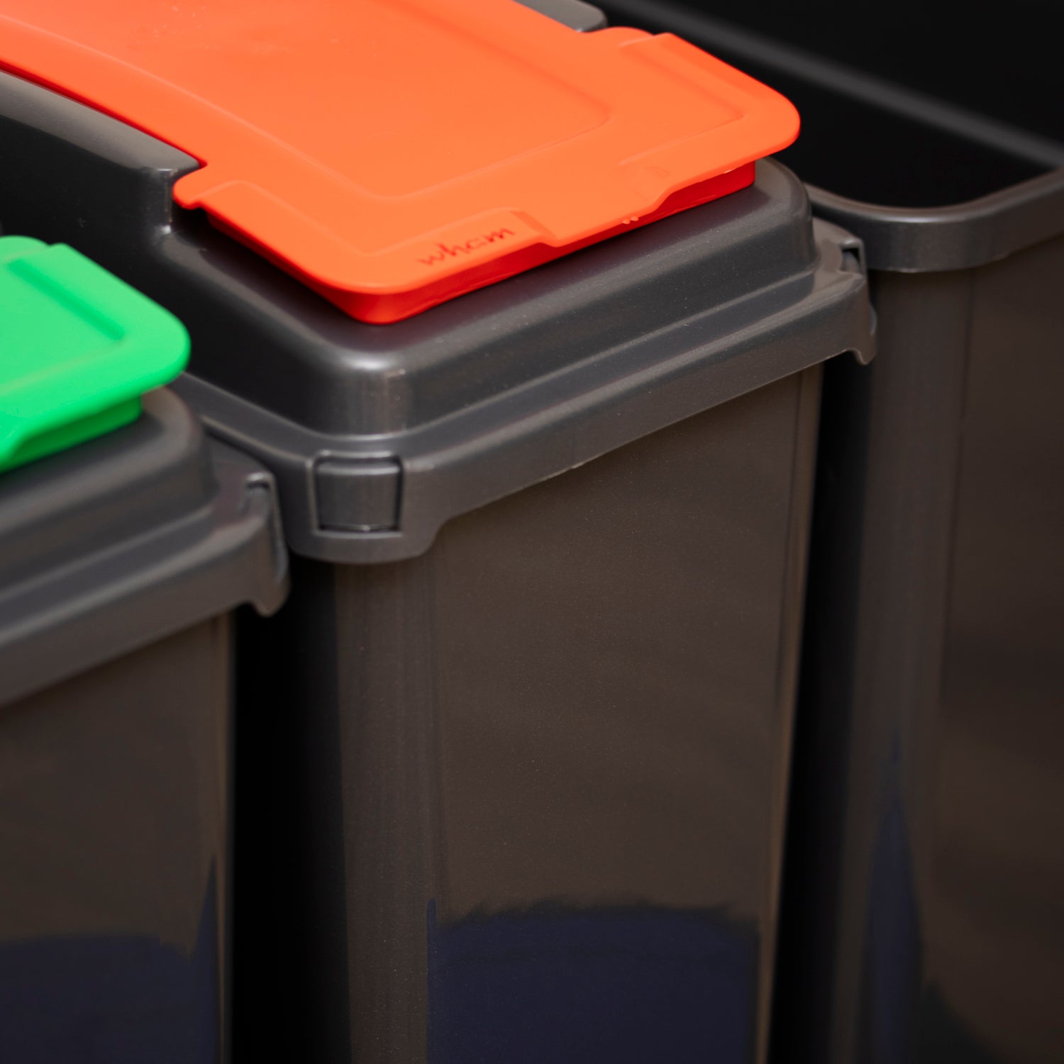 Set Of 3 Slimline 25L Plastic Recycle Bins