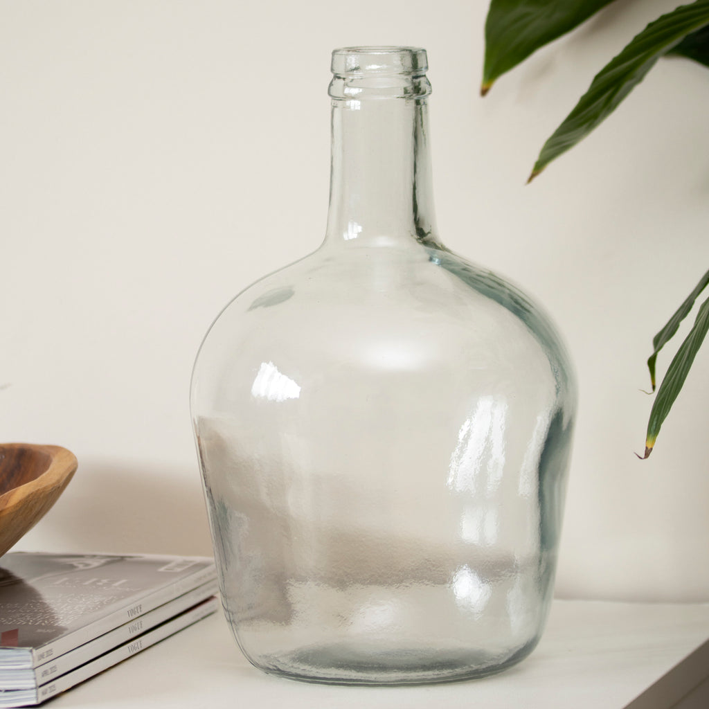 Recycled Glass Clear Bottle Vase
